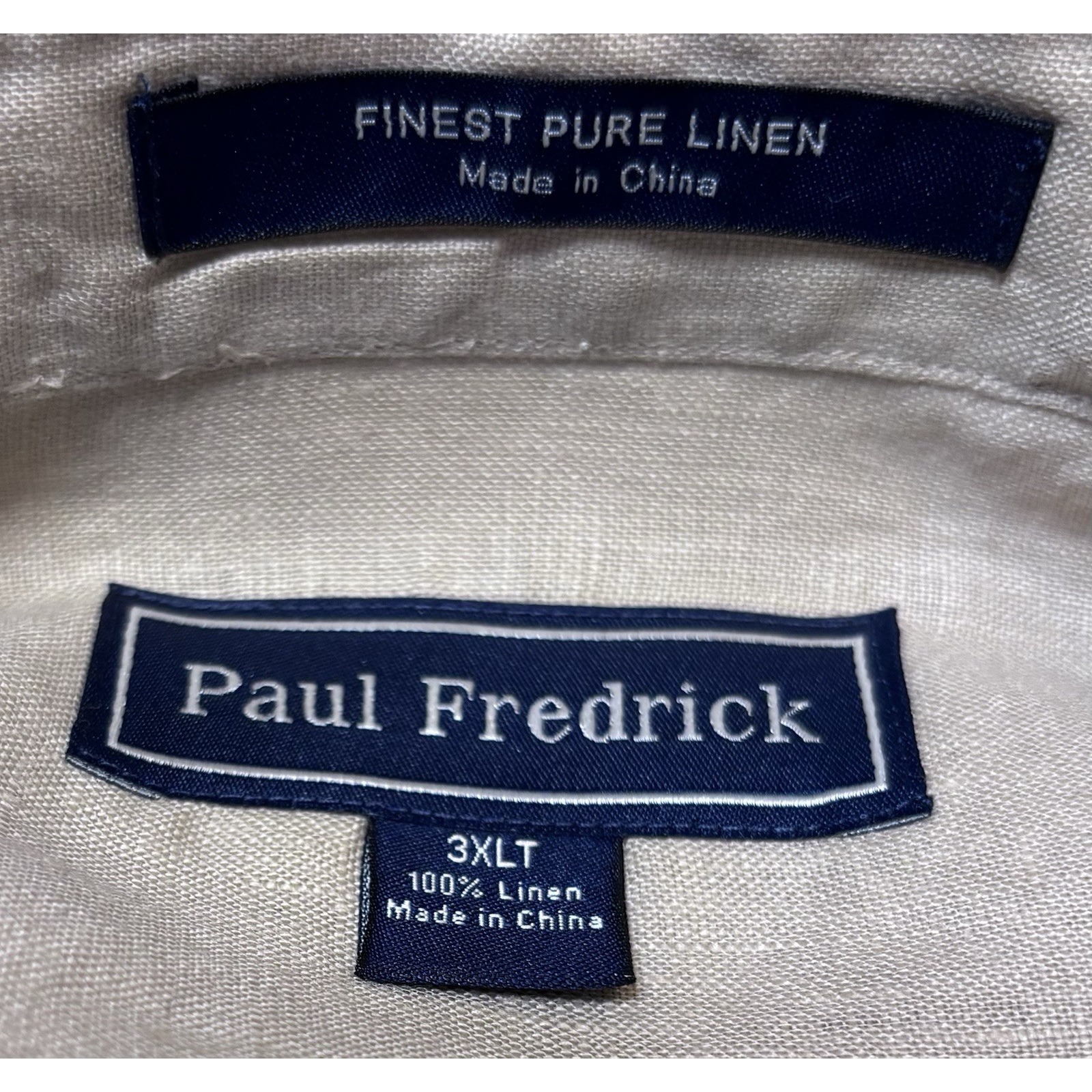 Paul Frederick Finest Pure Linen 3xlt Button Up Long Sleeves Nwot — image 2 of 5
